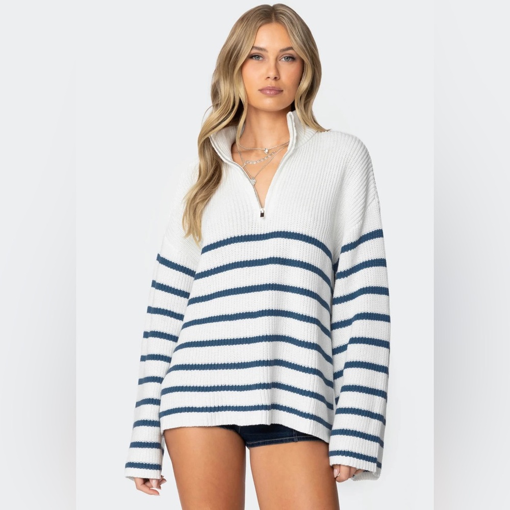 Edikted women’s striped sweater size L
